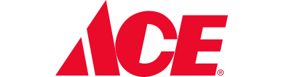 ACE Hardware logo in bold red letters, representing a trusted home improvement retailer.