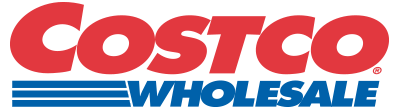 Costco Wholesale logo in red and blue, representing the retail warehouse chain.