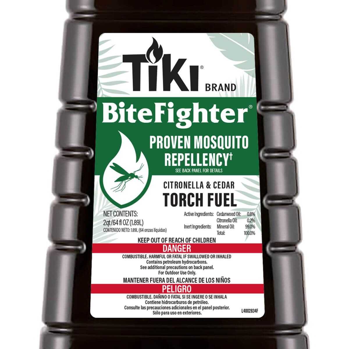 Black Tiki Brand BiteFighter Proven Mosquito Repellent Citronella & Cedar Torch Fuel.