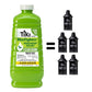 Green Tiki BiteFighter Torch Fuel bottle equals four black Tiki torch fuel canisters.