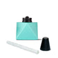 Mint green Tiko water bottle with black lid and straw.