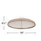 Gold mesh fire pit cover, 18" diameter, 4.5" tall.