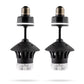 Set of two black, hanging mosquito repellent diffusers with clear refill containers, designed for outdoor use.