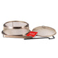 Bronze mesh fire pit with lid and tools, "Let's get this fire started" card.