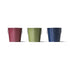 Three colorful metal buckets in red, green, and blue with "TIKI" branding.