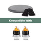 Black TIKI fire pit cover and gloves, compatible with HUD, S, and L fire pits.