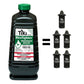 Black TIKI BiteFighter Citronella & Cedar Torch Fuel bottle equals six black TIKI torch fuel replacement canisters.
