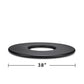 Black circular ring with 38-inch diameter.