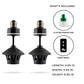 Set of two black mosquito repellent devices with remote and pods. Dimensions: 3.45"x3.45"x6.56".