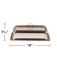 Bronze wire rack with lid, 18" x 5 1/4" dimensions.