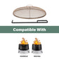Bronze mesh fire pit cover and poker compatible with HUD and SCL fire pits.