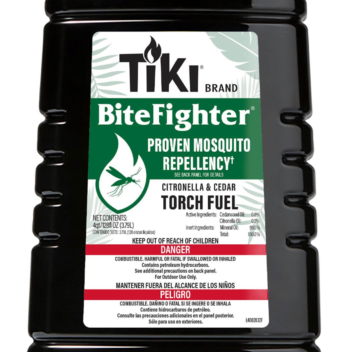 Black Tiki Brand BiteFighter Citronella & Cedar Torch Fuel, 4qt/128fl oz.