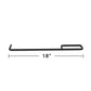Black metal tool with 18-inch length measurement.