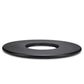 Black circular ring with matte finish.