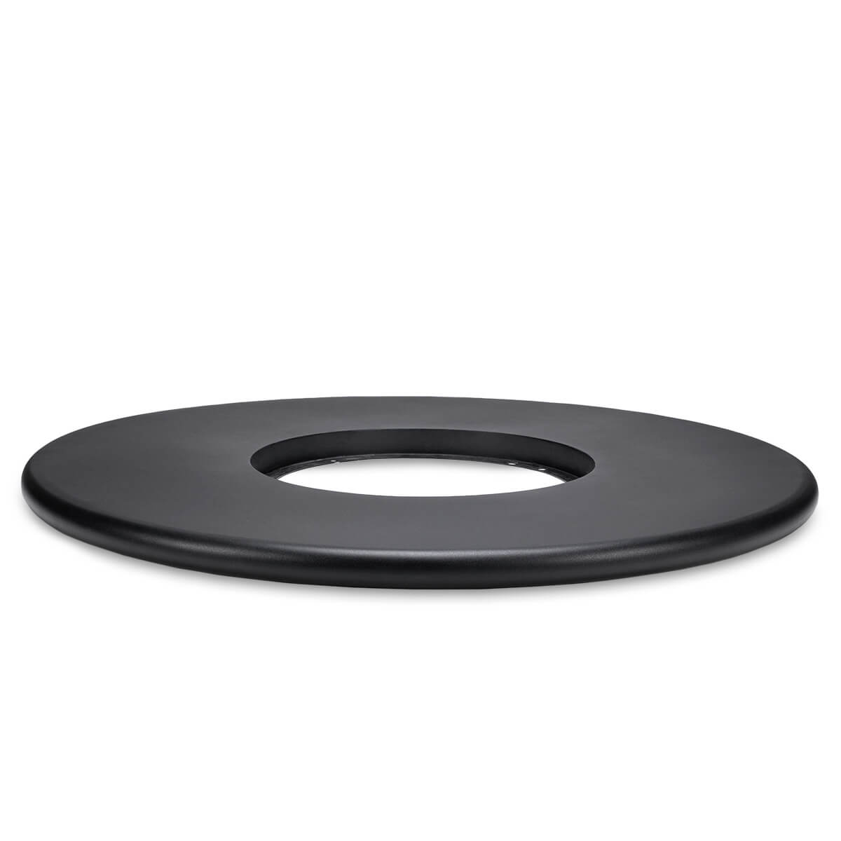 Black circular ring with matte finish.
