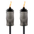 Gray TIKI torches with black bases and flame.