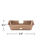 Copper single-basin sink, 14" wide, 3.5" deep.